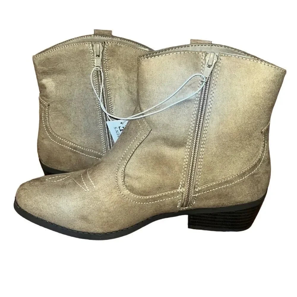 The Children's Place Faux Suede Cowgirl Booties